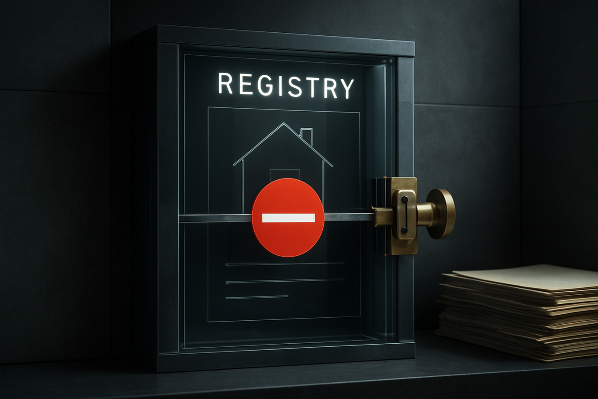 Арест недвижимости в реестре: блокировка сделки при продаже из-за границы